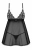 Obsessive Blomentis koszulka babydoll i stringi-3